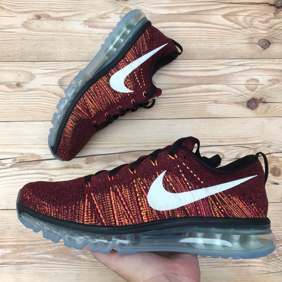 Nike Flyknit Air Max Men’s Size 10 Black/Red/Multi - Picture 1 of 16